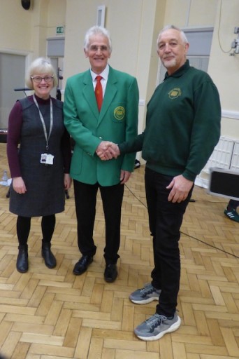 David Bargh receiving Green Jacket