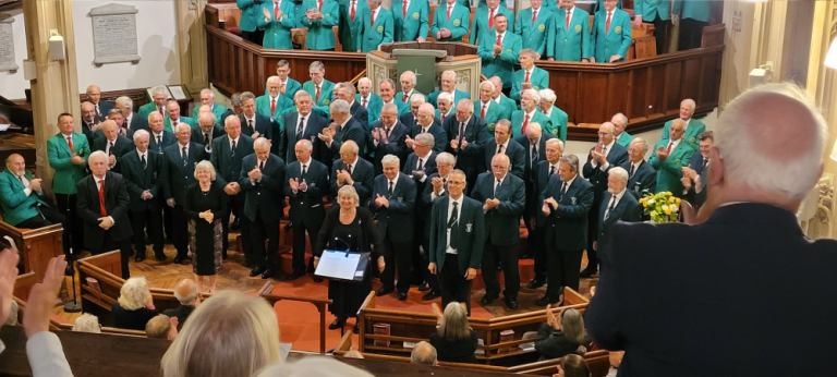 Front of stage: Well done to our two MD's Marion Maxey & Kevin Jacot, and two Accompanists Brian Budden & Judith Morgan.